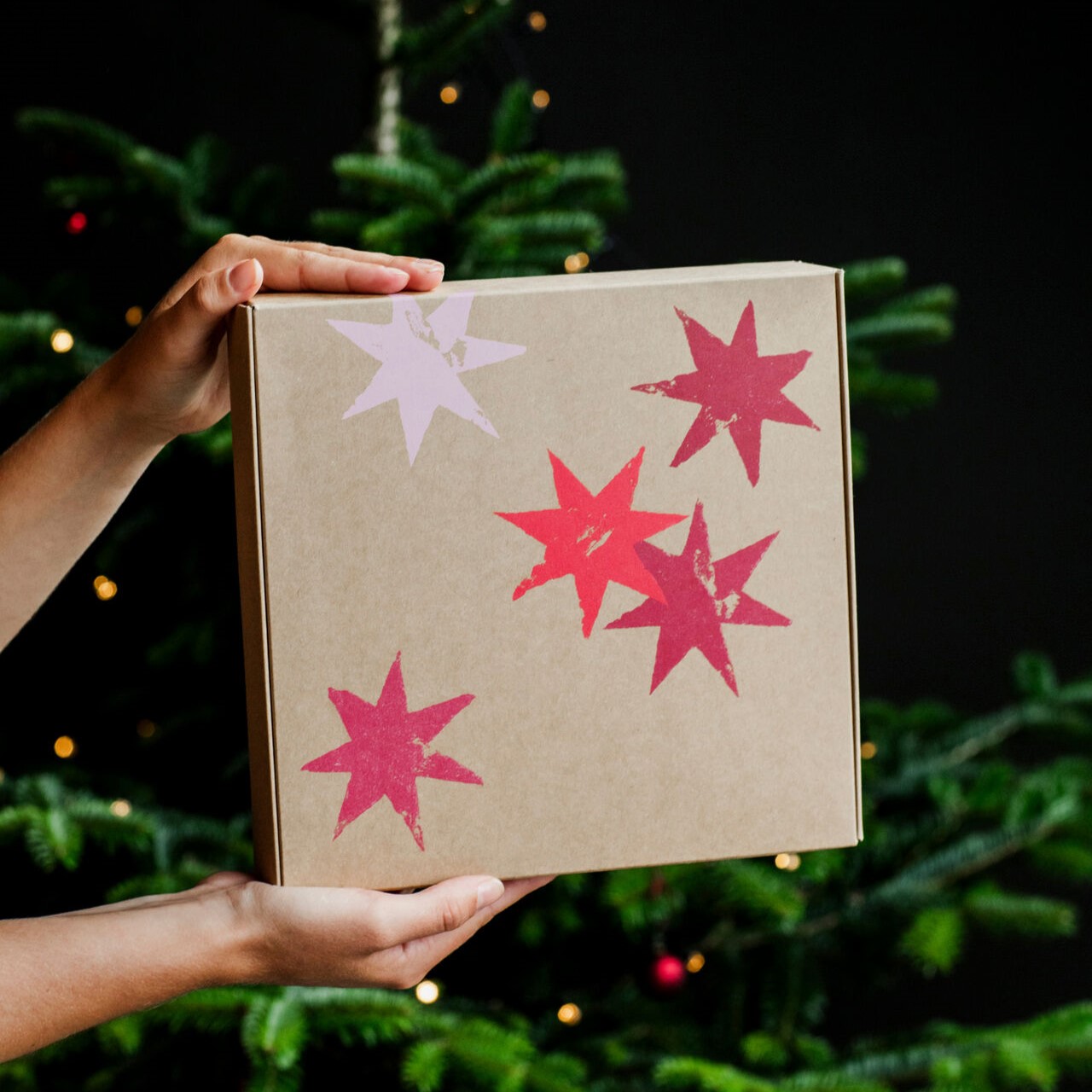 Weihnachten-2024-Geschenkset-Lavendel-Harmonie-geschlossen-ohne-Banderole-Hande-Model-Weiblich-Weihnachtsbaum_dic_master