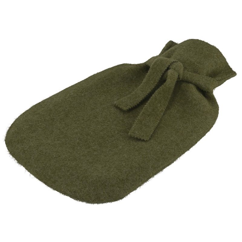 Wärmflasche Merino/Alpaka Olive