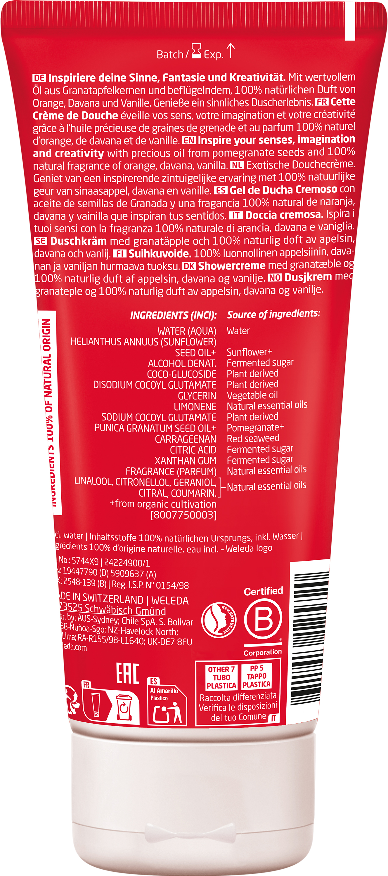 Granatapfel Inspire Schönheitsdusche 200 ml