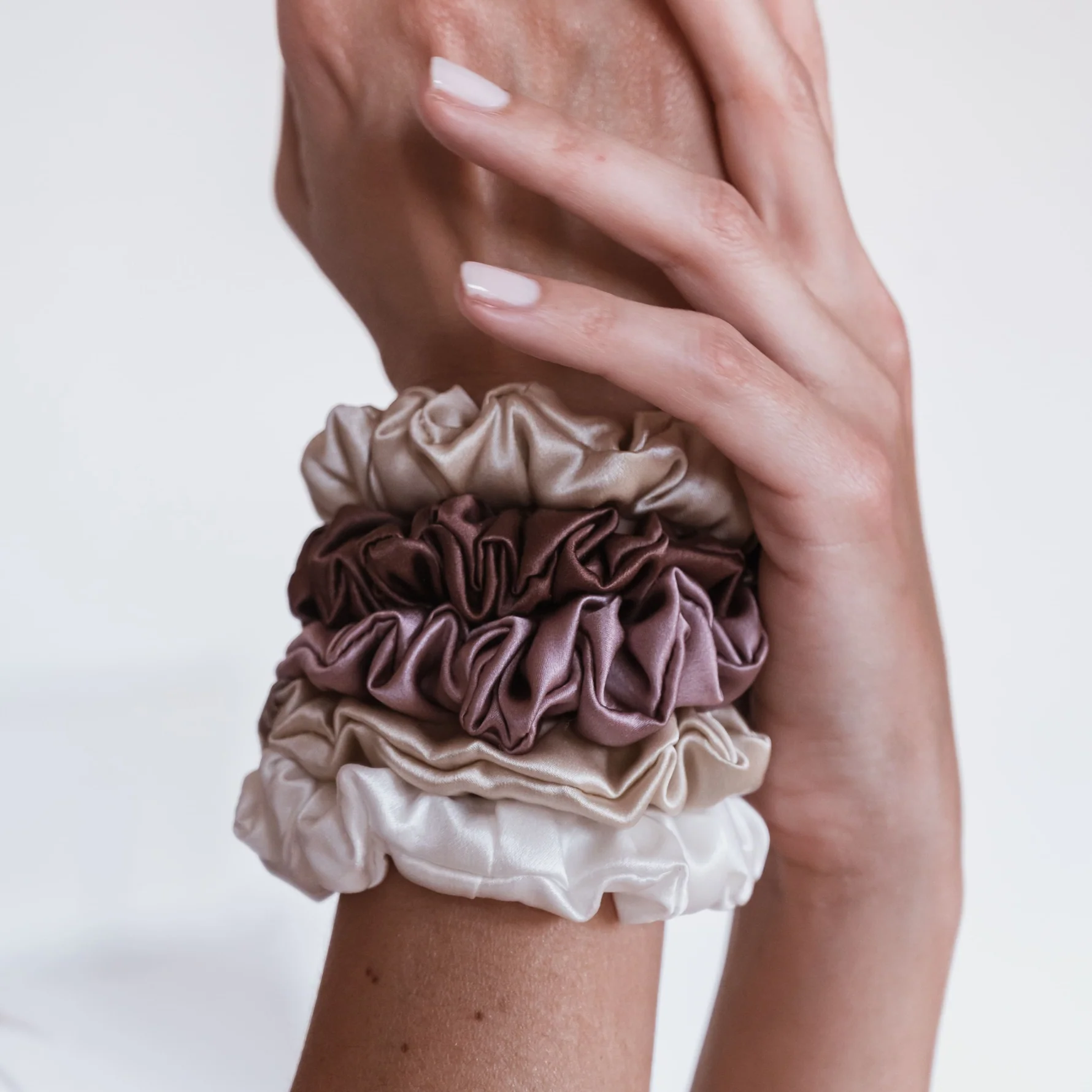 Scrunchies 5er Pack Rosenholz