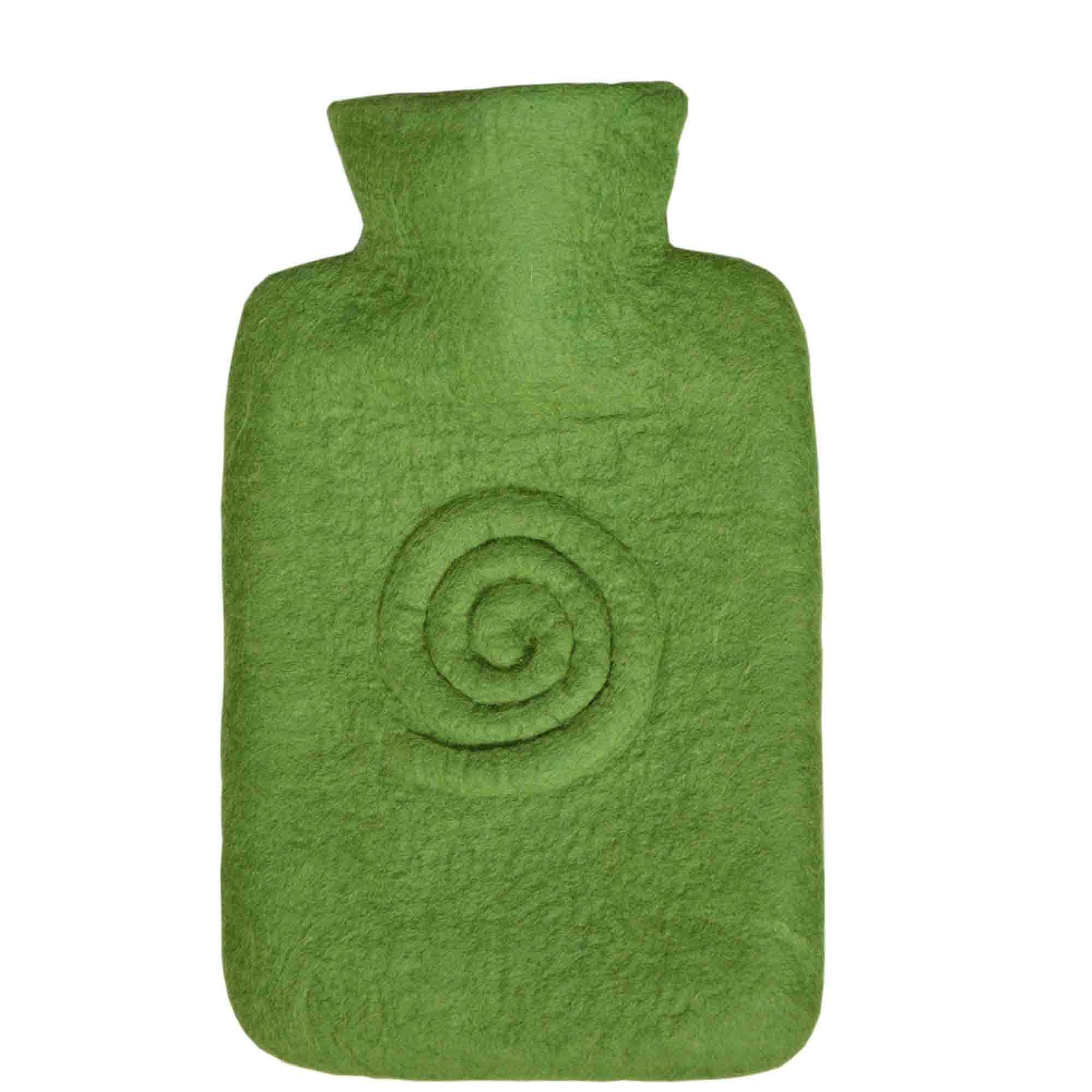 Wärmflasche Klassik 1.8 L Filzbezug Spirale Kiwi