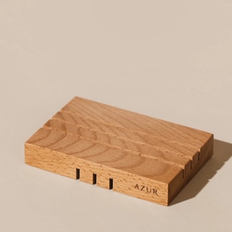 Wooden soap dish