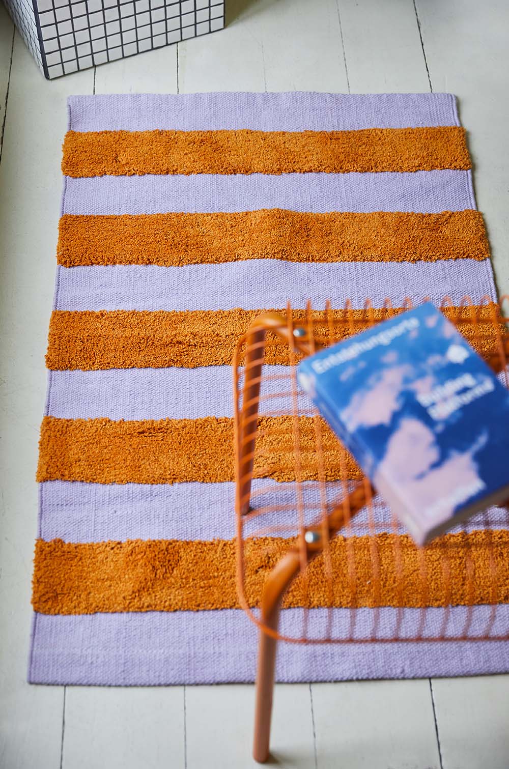 Cotton rug SUGAR, lia/orange, oekotex, 60x90cm