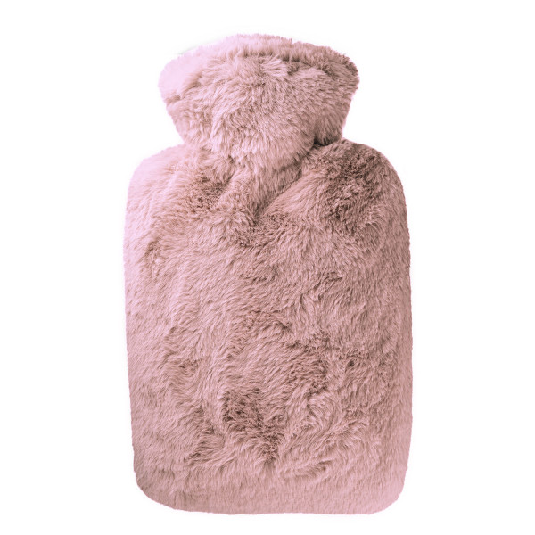 Classic hot water bottle 1.8 L long hair fluffy rose