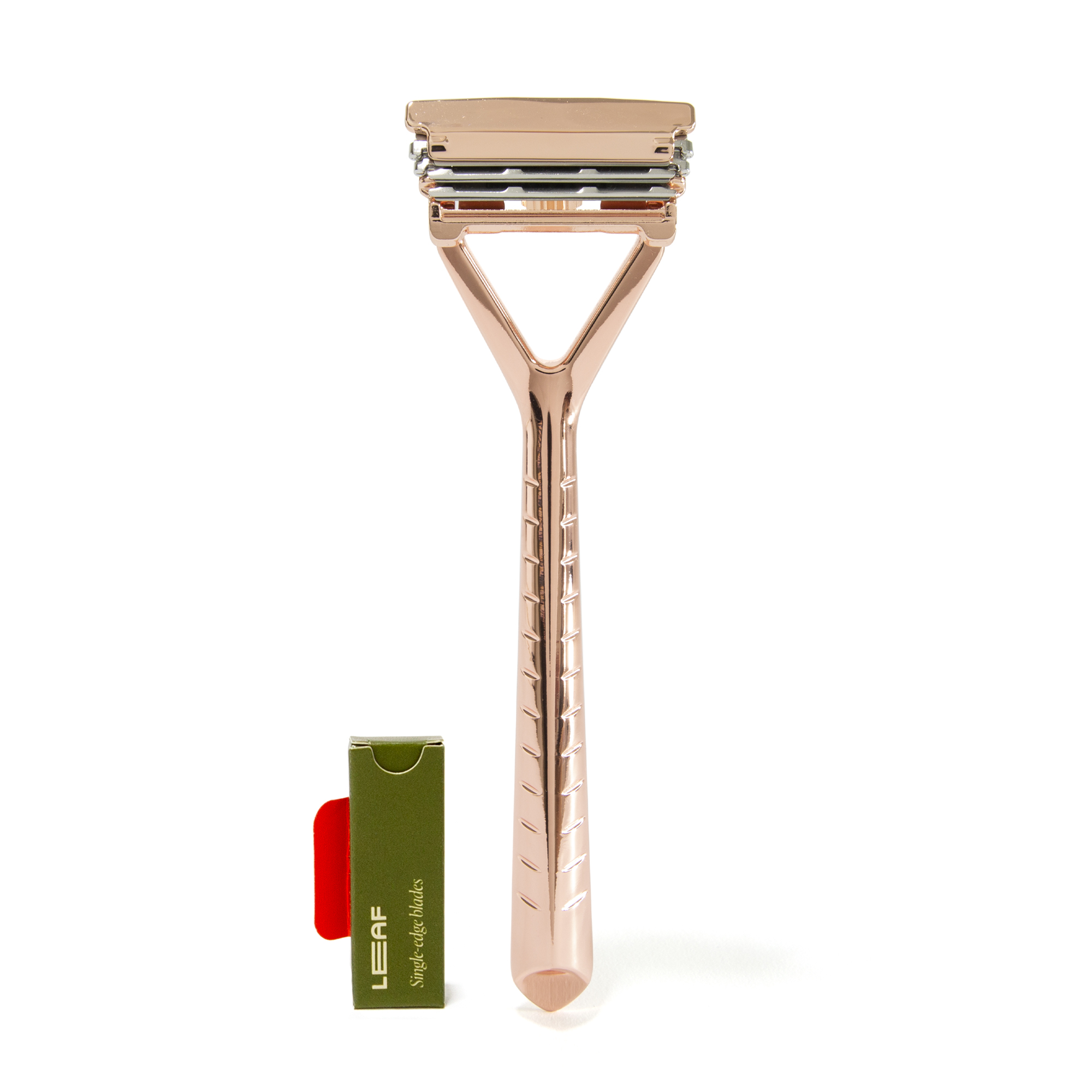 Leaf-Razor_PDP_Front-blades_Rose-Gold