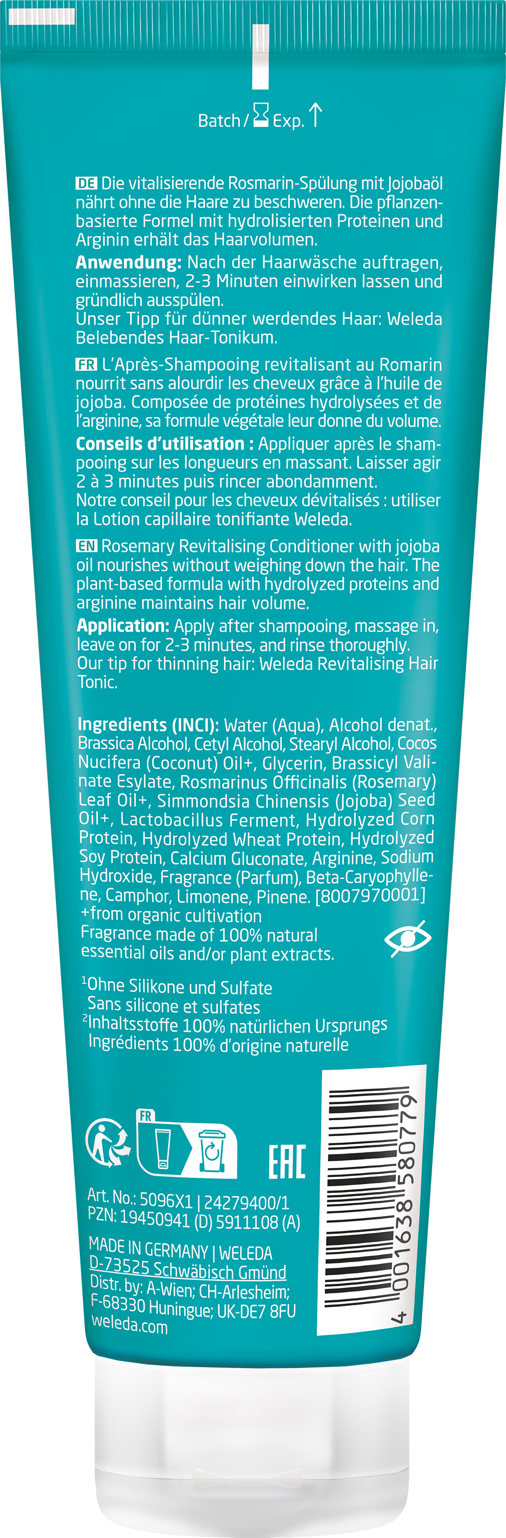 Rosmarin Revitalising Conditioner, 150 ml