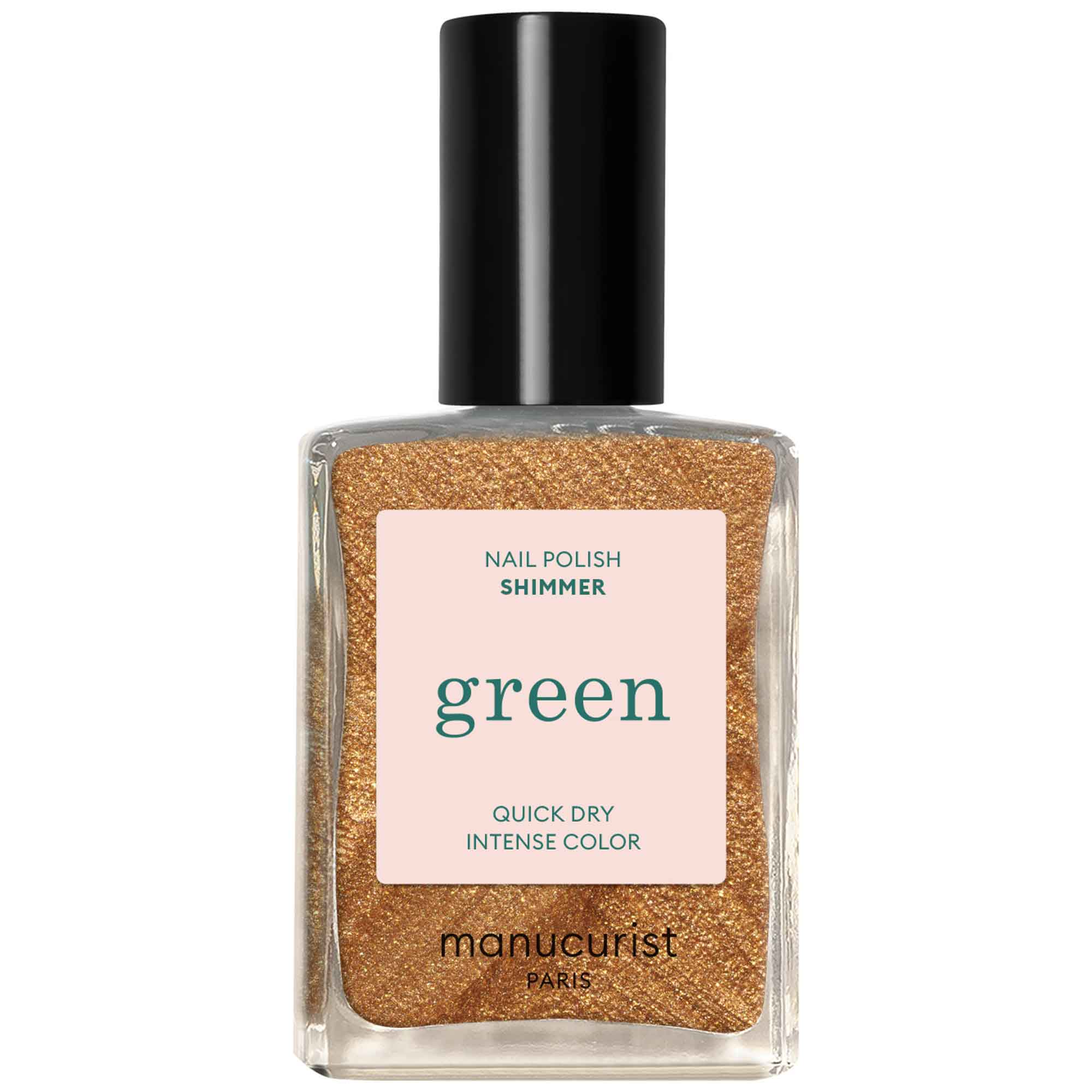 SHIMMER Green nail polish