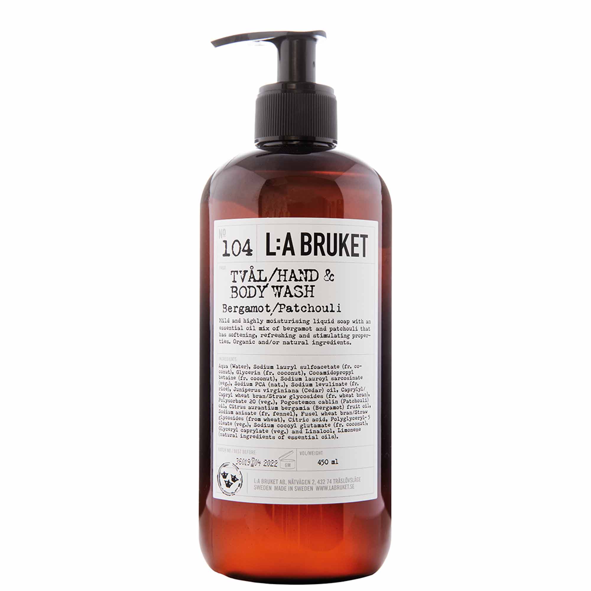 Hand & Body Wash Bergamot Patchouli, 450 ml