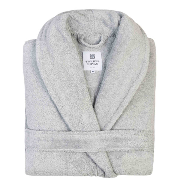 Bathrobe terry cloth light gray, XXL