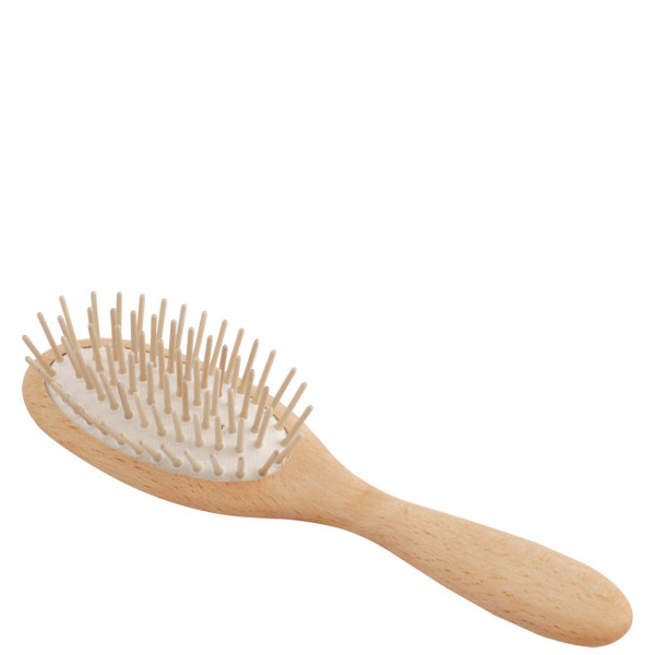Wooden hairbrush with 6 rows, small