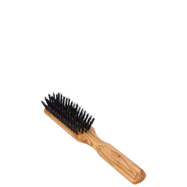 Olive hair brush, flat, 5 rows