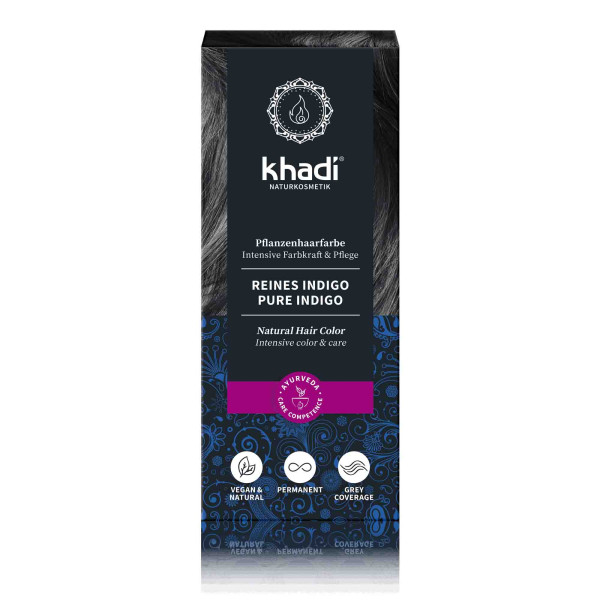 Coloration naturelle aux plantes - indigo pur noir froid  100g