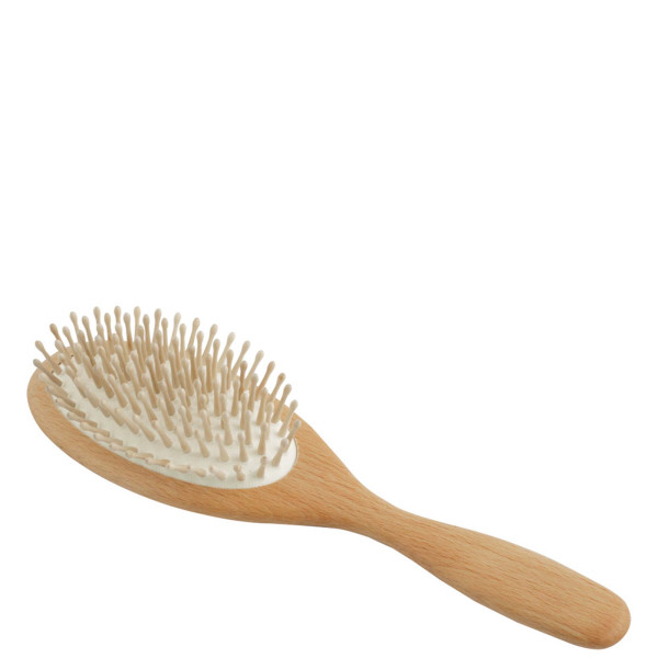 Wooden hair brush, rounded pins, 9 R