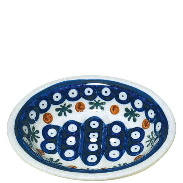 Soap dish , blue pattern
