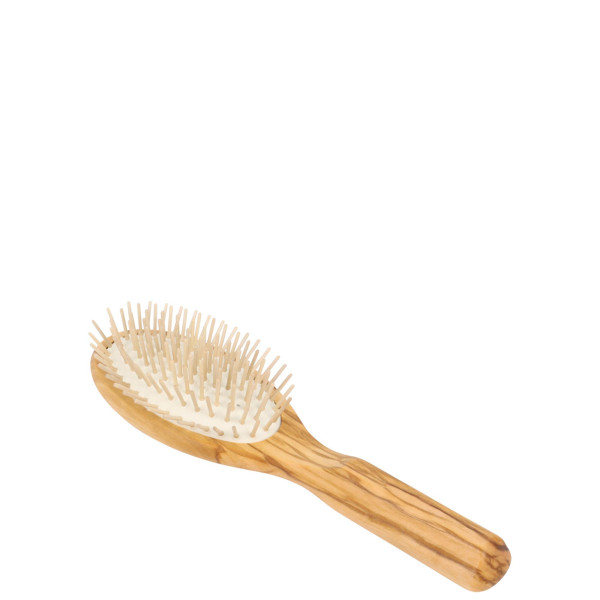 Olive wood hair brush, oval, large