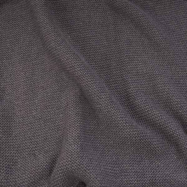 Cotton blanket fine knit 130cm x 170cm grey melange