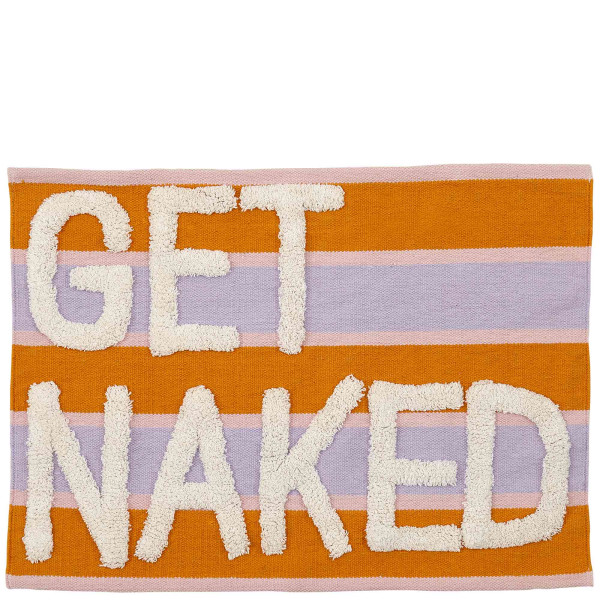 Tapis de bain NAKED, orange/lilas, Oekotex, 55x80cm