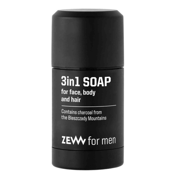 3 in 1 Soap for Face, Body and Hair with Charcoal, 85 ml