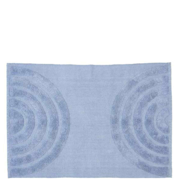 Tapis en coton RAINBOW bleu ciel, Oekotex, 60x90cm