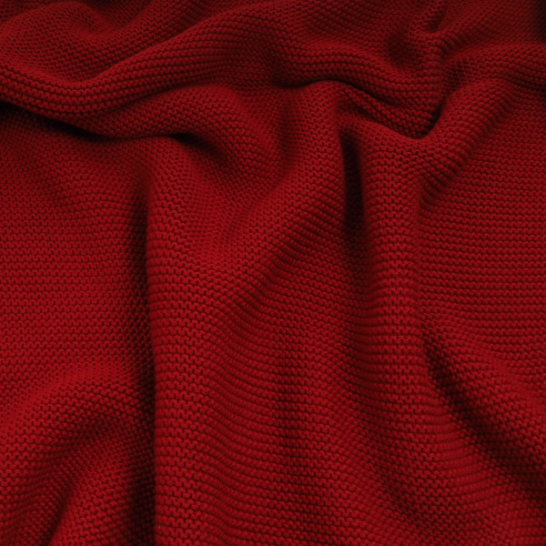Cotton blanket fine knit 130cm x 170cm rusty
