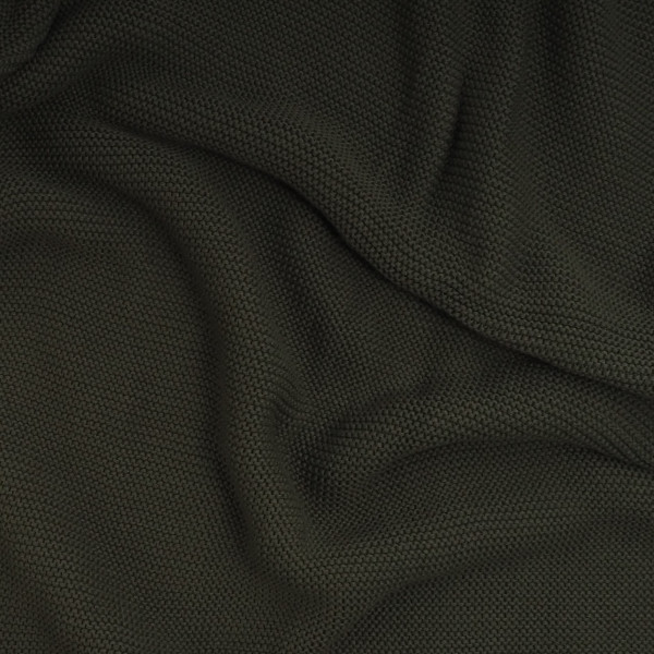 Cotton blanket fine knit 130cm x 170cm forest green