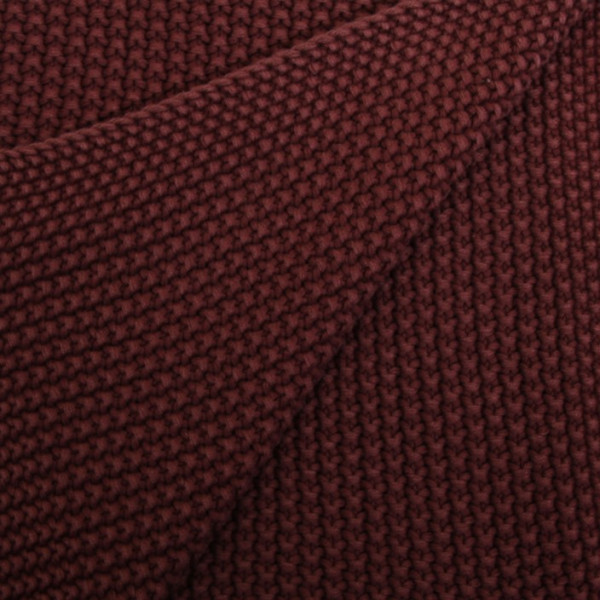 Couverture en coton grossier tricoté mûre 130cm x 170cm