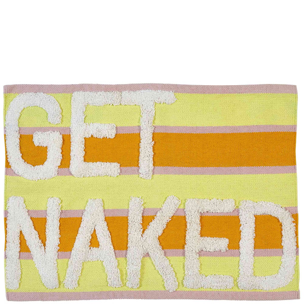 Bath mat NAKED, yellow/pink, Oekotex, 55x80cm