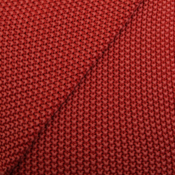 Cotton blanket coarse knit rusty 130cm x 170cm