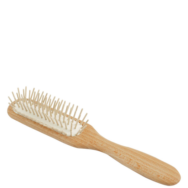 Wooden hairbrush with 5 rows, elongated