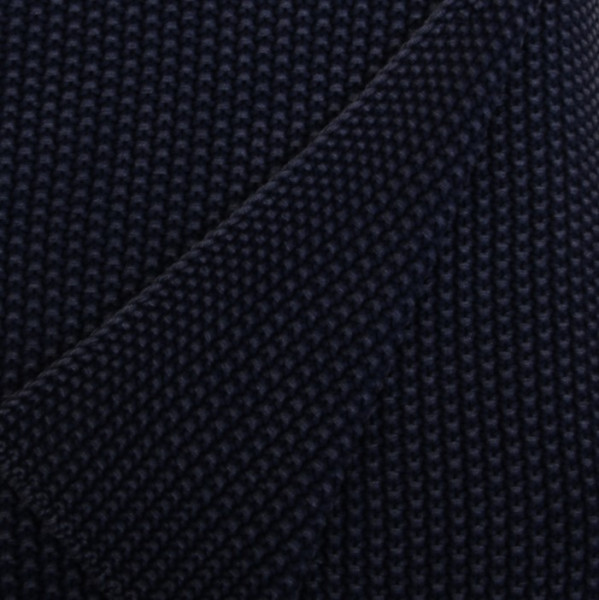 Couverture en coton grossier tricoté bleu foncé 130cm x 170cm