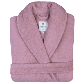 Bathrobe terrycloth pink, L