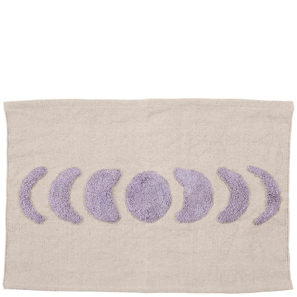 Tapis de bain LUNA, natural/lilac, Oekotex, 55x80cm