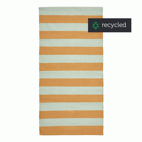 Badematte SIESTA, mint/orange, recycled, 60x90cm