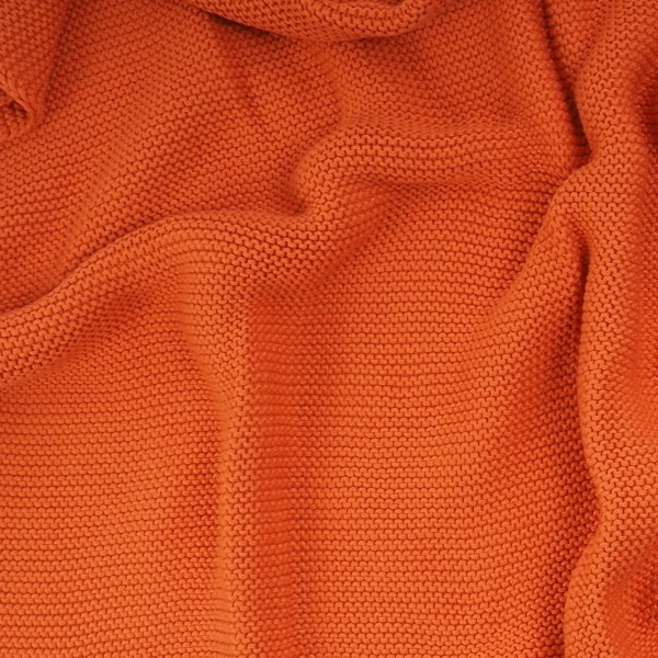 Couverture en coton tricoté fin 130cm x 170cm saumon