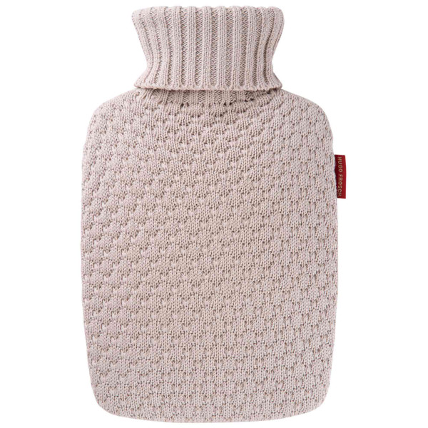 Hot water bottle knitted cover sand