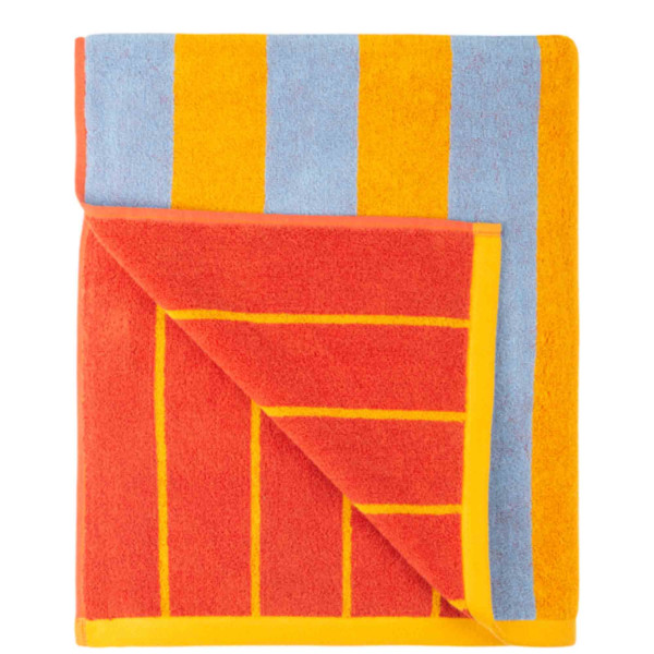 Bath towel PENA orange/yellow/light blue, 100 x 180cm