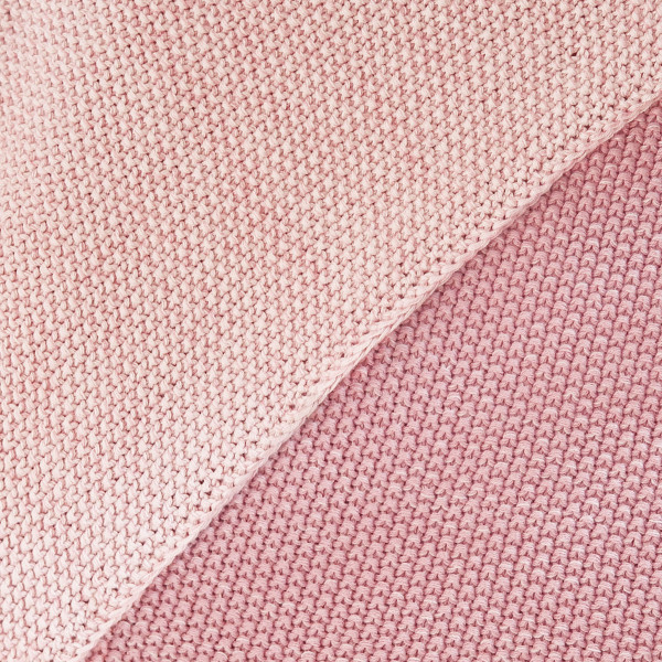 Couverture en coton fin tricoté rosé 130cm x 170cm