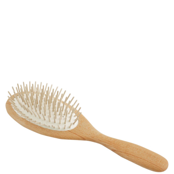 Wooden hairbrush with 9 rows