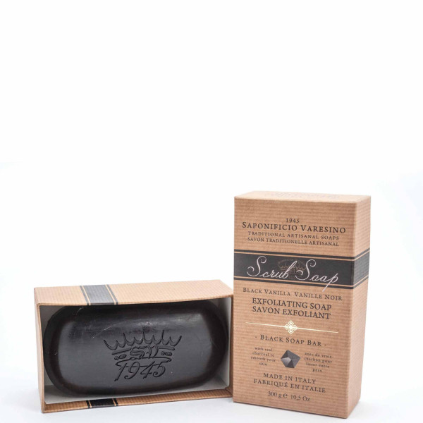 Savon de gommage Noir Vanille Charbon, 300g