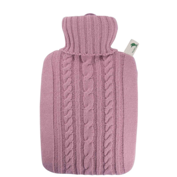 Wärmflasche Klassik 1.8 L Strickbezug pastell-rosa