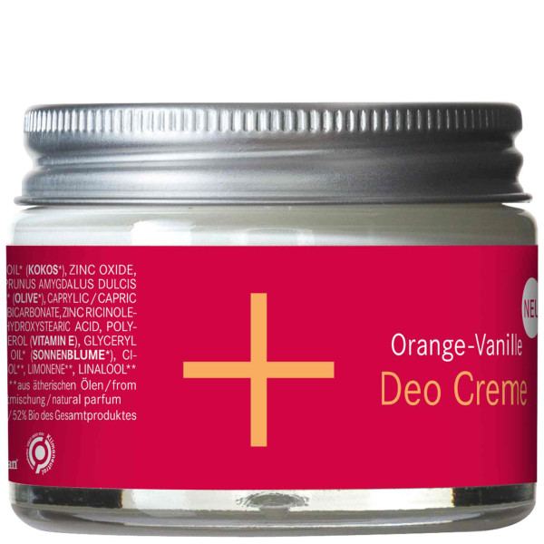 Crème déodorante orange vanille, 30ml