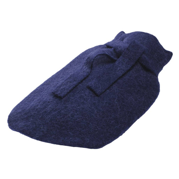 Merino/alpaca hot water bottle blueberry